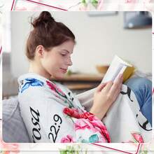 Modern Spanish Inspirational Scripture Blanket - Soft Flannel, Machine Washable, Floral Digital Print Suitable For All Seasons, Faith-Based Comfort Blanket, Suitable For Multiple Uses - Religious Gift For Women - Multicolor - View 5