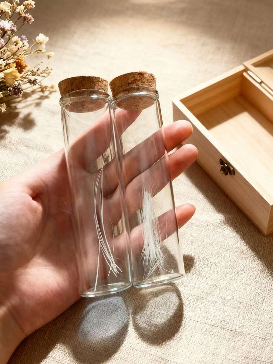 宠物毛发和胡须收集瓶，纪念品，DIY猫胡须幸运漂流瓶 - 彩色 - 查看 1