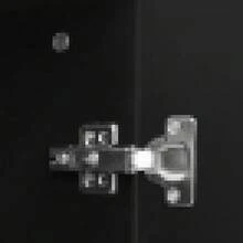 Sideboard, Teardrop-Shaped Sideboard With Molded Doors And Cushion Hinges - Black + Particle Board - View 5