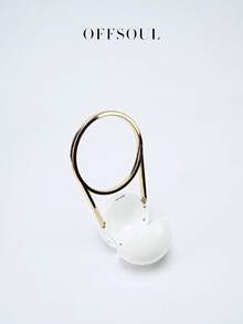 White Bridal Wedding Party Bag With High-End Pearl, Acrylic & Marble Design, Elegant Handbag/Shoulder Bag For Women, Suitable For Party, Banquet, Beach Vacation - 白色 - 查看 6