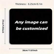 1pc Customized Mouse Pad, Can Print Name Or Text, Designed For Personal Stories - Suitable For Office, Classroom And Gaming Station
