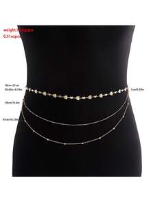 Fashionable And Retro Style Butterfly Multi-Layer Waist Chain For Women, Simple And Versatile, High-End Belt Decoration