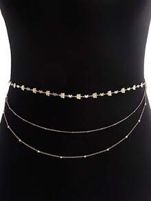 Fashionable And Retro Style Butterfly Multi-Layer Waist Chain For Women, Simple And Versatile, High-End Belt Decoration