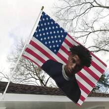 Youngboy Never Broke Again American Flag 3*5FT, Youngboy Concert Flag, Youngboy Rapper Banner, Hip Hop Poster,2025 Youngboy Bedroom Party Decorations College Dorm Decor - 白色 - 查看 8