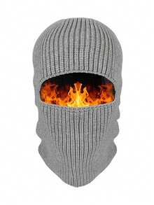 2-In-1 Balaclava Knit Hat, Unisex Warm Ski Mask Beanie, Windproof Face Cover, Soft & Comfortable, Fashionable & Versatile - Multicolor - View 5