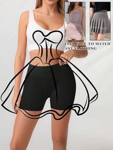 Women Seamless Underwear Slimming Shorts High Waist Shaper Panties Underware Safety Short Pants Ice Silk Women's Protective Pants No Rolling Bottoming Shorts Lingerie - Black - View 2