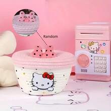 1 pieza Cesta de almacenamiento Sanrio Hello Kitty Kawaii, linda caja de almacenamiento de cosméticos y juguetes, decoración de dormitorio, regalo de cumpleaños, rosa