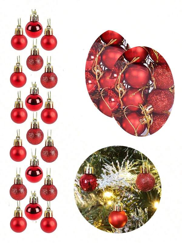 48pcs Multi Color Christmas Decorations - Plastic Shatterproof Ball, Metal Finish, Perfect For Tree Decoration, Holiday Celebrations, Holiday Home Decoration, Holiday Decorations | Glossy Finish Decoration | Durable Holiday Decorations, Christmas Decorations