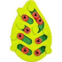By Nina Ottosson Buggin Out Puzzle U2013 Interactive Treat Puzzle Feeder Cats, 16 Hidden Treat Compartments Slow Feeder, Durable Easy - Clean, 13 Inches, Green - Buggin Out - 查看 1