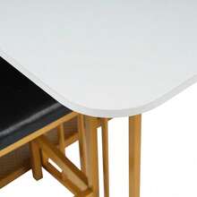 Esszimmertisch, Zeitgemäßer Esstisch, Rechteckiger Esstisch, Kaffee-Freizeittisch, Modern einfacher Esstisch, weiss