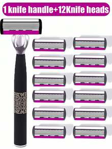 Men's Manual Safety Shaver, With 6 Layers Of Sharp Razor Blades For Smooth Shaving, An Ergonomic Manual Designed Shaving Tool That Provides An Instant Shaving Experience, Making You Feel Refreshed. It Is A Men's Shaving Tool That Is Easy To Clean, Easy To Install, Affordable And Durable.