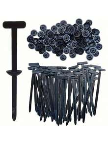 100 fascette stringicavo in nylon per uso generale, fascette stringicavo, attrezzo multiuso in plastica per fascette stringicavo, morsetti a fascetta stringicavo tipo chiodo, utilizzati per legature e fissaggi quotidiani