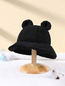 Infant & Toddler Bucket Hat, Infant Winter Fleece Hat, Infant Winter Cap, Wide Brim Fluffy Bucket Hat - Multicolor - View 4