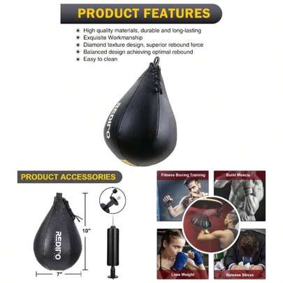 Top Boxing Speed Bag U2013 PU Leather Boxing Ball U2013 Heavy Duty Hanging Spinning Ball For Gym And Muay Thai Sports Fitness U2013 Punching Punching
