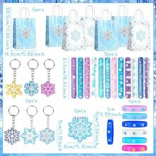 LaVenty 36PCS Frozen Party Favors Birthday Supplies Keychains Goodie Bag Fillers For Frozen Filler Goodie Bag Stuffers Snowflake Winter Wonderland Party Supplies - Multicolor - View 4