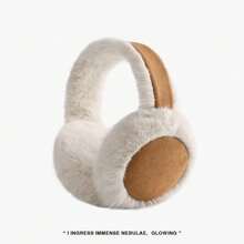1pc Winter Ear Warmer With Faux Rabbit Fur, Warm Thermal Lined Foldable Ear Muffs, Windproof And Foldable Ear Cover Winter Accessories - White - View 5