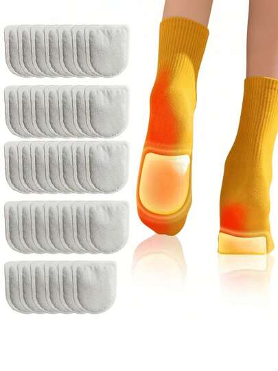 20 قطعة/علبة من رقع تدفئة القدم، تدفئة الجسم والقدمين في الشتاء، تسخين سريع وطويل الأمد، محمولة، ملصقات تسخين ذاتي قابلة للتخلص منها