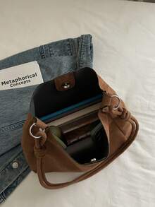 Túi xách cao cấp sang trọng bằng da PU, thiết kế thời trang mới. - Màu Khaki - Xem 9