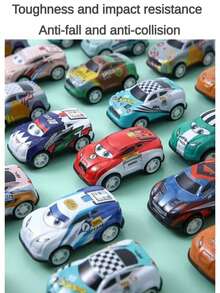 Metal Shell Wind-Up Mini Cartoon Alloy Die-Cast Toy Car, Multiple Colors And Patterns Available - Ideal As Party Favors And Christmas Gifts - Random Styles and Colors - View 5