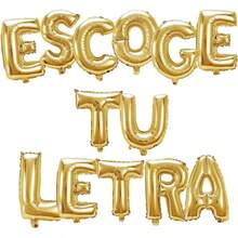Letras Globo 16 Pulgadas Metalico Autosellable Fiesta Decoracion Celebracion XV Años Cumpleaños Aniversario Boda Selfie Abecedario Nombre Amor San Valentin CMOS - Pago - Ver 7
