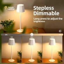 AMILL 2PCS/SET Modern USB Desk Lamp With Touch Control - Adjustable Height (Extendable Pole), 3 Color Modes (Warm/White/Natural), Dimmable Brightness  USB-Powered Sleek Lamp For Home Office Bedroom Living Room  Perfect For Reading, Working, Bedside Use & Decoration, High-Quality Finish, Portable Light For Book Lovers - 多色 - 查看 7