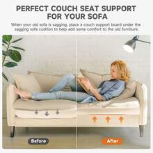 22"X22" Couch Cushion Support For Sagging Cushions, 40D High Density Foam Couch, Sofa Cushion Support For Sagging Seat, Grey