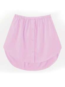 1pc Elastic Waist Extender, Women Shirt Extender, Adjustable Layered Fake Skirt Hem Extender - Pink - View 2