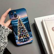 ¡funda de teléfono con árbol de Navidad festivo! Compatible con fundas de teléfono   17  16 Pro Max  15 Pro Max  13 y  12 Hecho de material de TPU, brinda protección contra golpes y caídas Es un regalo perfecto para familiares, amigos y seres queridos en esta temporada navideña. - Negro - Ver 5