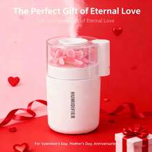 2025 Humidifier For Bedroom BW2, Cool Mist Auto Shut-Off Car Diffuser, 500ml Portable Mini Humidifier With LED Colorful Gradient Light, USB Powered, 2 Mist Modes, For Office, Baby Room, Plants (White) - trắng - Xem 6