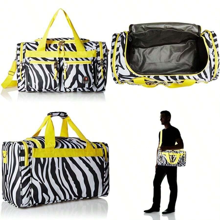 Rockland Duffel Bag(48.26cm amarillo cebra) - Tipo 7 - Ver 1
