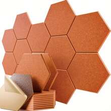 12pcs Self-Adhesive Acoustic Foam Panels, 12x10 Inches, High Density 339.51LB/M², Sound Absorbing Insulation Decorative Tiles, No Nails Wall Decor, Multi-Purpose For Valentine's Day, Home, Study, Office, Classroom, Christmas & New Year Decoration, Photo Display, Message Board, Creative New Year Gift - Multicolor/A - View 8