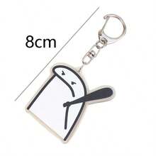 12 Stücke süße Strichmännchen Acryl Schlüsselanhänger Anhänger, geeignet für Rucksack, Geldbörse, Kamera, Kopfhörertasche Dekoration, Taschenzubehör, Schlüsselanhänger - Verschiedenfarbig - Übersicht 8