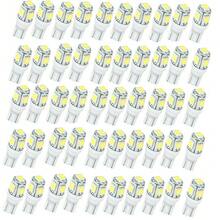 50 PCS T10 Side Wedge 5-SMD 5050 Car LED Light Bulbs W5W 2825 158 192 168 194