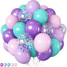 16 件复古粉色和绿色气球，金属金色，五彩纸屑乳胶气球适用于复活节、丛林、圣诞节、花卉、仙女、男孩、女孩、儿童生日、婴儿洗礼派对装饰 - 彩色 - 查看 7
