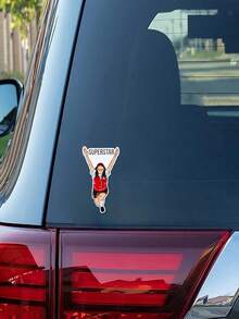 1PC"Superstar"Sticker,Sport Running Stickers, Perfect For Self-Motivation! Great For Personal Space, Planner And Notebook. Perfect For Students, Self-Improvement Advocates, And Anyone Who Values Encouragement. Categories: Motivational Stickers, Positive Quotes, Self-Help Art, Inspirational Designs. " - Multicolor - View 9