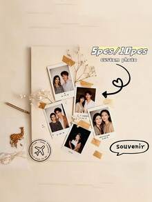 4/8pcs Customized Photos (5*3.5 Inches), Personalized Couple Photos, DIY Birthday & Anniversary Gift (For Him/Her), Valentine's Day Gift, Personalized Gift, Special Occasion Gift, Fashionable Memorabilia, Elegant Stationery, High-Quality Printing, Durable Material, Mini Photo Prints, Commemorative Cards, Suitable For Birthday, Anniversary | Ready-To-Frame Love Story Artwork. Gift For Her, Gift For Him, Couple Photos, Christmas Gift - Multicolor - View 3