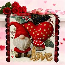 1/108 peças Slogan do Dia dos Namorados, Coração, Floral, Padrão Xadrez, Bandeira de Decoração de Mesa Impressa Digitalmente - 100% Poliéster, Decoração Sazonal para Casa, Cozinha e Sala de Jantar, Vários Tamanhos, Decoração Durável com Tema do Dia dos Namorados, Adequada para Reuniões Familiares, Festas e Celebrações de Feriados