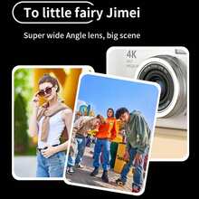 18X Optical Zoom Digital Camera, 2.4" High-Definition Rotating Screen, Video Creative Compact Digital Camera, Student Use, CCD Camera, Free DIY Crystal Sticker - LK007 Purple + Crystal Sticker - View 9