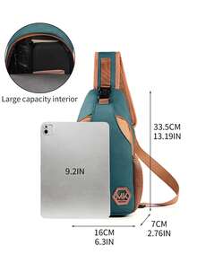 男士撞色胸包，适合健身锻炼、日常通勤、周末短途旅行，休闲运动斜挎包，可调节肩带，韩版时尚小包，热销单肩包，大容量收纳，新款男士胸包，解放双手设计，街头运动风爱好者的理想之选。 - 彩色 - 查看 5