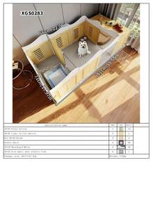 Pet Fence, Dog Barrier With Litter Box, Indoor Use For Small/Medium Dogs, Freestanding Combination Dog Crate - Multicolor - View 14