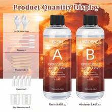20ml/50ml/100ml/250ml/500ml/1000ml Epoxy Resin AB Glue, 1:1 Ratio, Includes Accessories & Tools, UV Resistant, Anti-Yellowing, Fast Curing AB Glue, Suitable For Handmade DIY Jewelry Making And Decorations