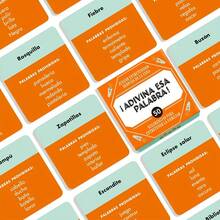 Celemela 50 peças/Caixa Jogo de Tabuleiro de Adivinhação de Palavras em Espanhol "Adivina Esa Palabra!" (Essa Palavra!) - Jogo de Festa em Família, Adequado para Aprendizado de Espanhol, Entretenimento Pós-Refeição, Noite de Jogos, Reunião Familiar e Cursos de Idiomas - Cartas em Espanhol