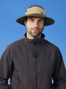 1pc Unisex Bucket Hat | Wide Brim Sun Protection Hat, Contrast Stitching, Suitable For Fishing, Beach And Other Outdoor Activities | Breathable Outdoor Camping Hat, Suitable For Men And Women - Multicolor - View 2