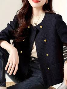 Women Jackets - Navy Blue - View 1