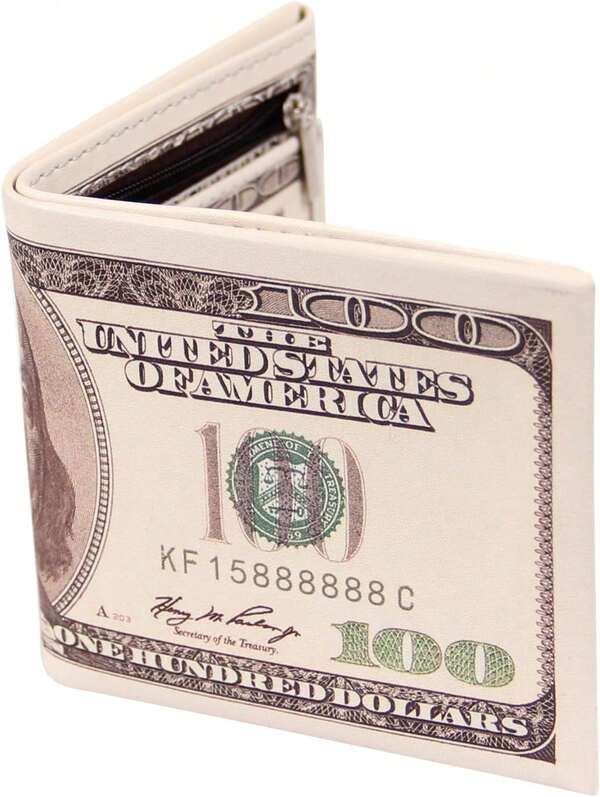 Vintage Retro Dollar Bill Wallet - Card Cases With PU Leather, Multiple Credit Card Holder, Zippered Coin Pouch, Foldable Design, Stylish Accessory For Men, Perfect Gift Idea