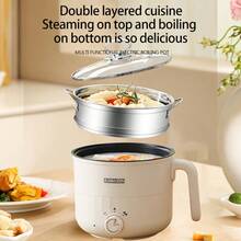 RAF Portable Electric Cooker & Steamer, Multi-Function Pot For 1-3 People, Convenient For Stir-Frying, Stewing, Steaming, Non-Stick Pot, Suitable For Cooking Chicken, Noodles, Rice, Soup, Porridge, Steamed Buns, Hot Pot And More