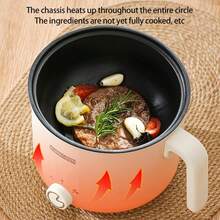 RAF Portable Electric Cooker & Steamer, Multi-Function Pot For 1-3 People, Convenient For Stir-Frying, Stewing, Steaming, Non-Stick Pot, Suitable For Cooking Chicken, Noodles, Rice, Soup, Porridge, Steamed Buns, Hot Pot And More