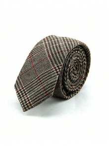 Vintage britischer Stil einfarbige Wollkrawatte, lässig-geschäftliche Schwarz- & Kaffeefarben-Krawatte, lässiges Anzug-Accessoire, Herbst/Winter