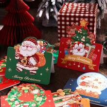 27/18pcs Assorted Elegant Christmas Gold Foil Greeting Cards, Random Style, Perfect Gift For Friends And Family, Merry Christmas - متعدد الألوان - مشاهدة 11