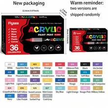 12/24/36/48/60/72/120/168/240pcs Set Acrylic Marker Pens, Acrylic Marker Brush Tip Mixed Color Set, Opaque Watercolor Pens For Art Students DIY, Suitable For Rock Painting, Calligraphy, Scrapbooking, Handwriting, Card Making, Black Card Paper, Stone Painting, Christmas Decoration, Wood, Plastic, Canvas